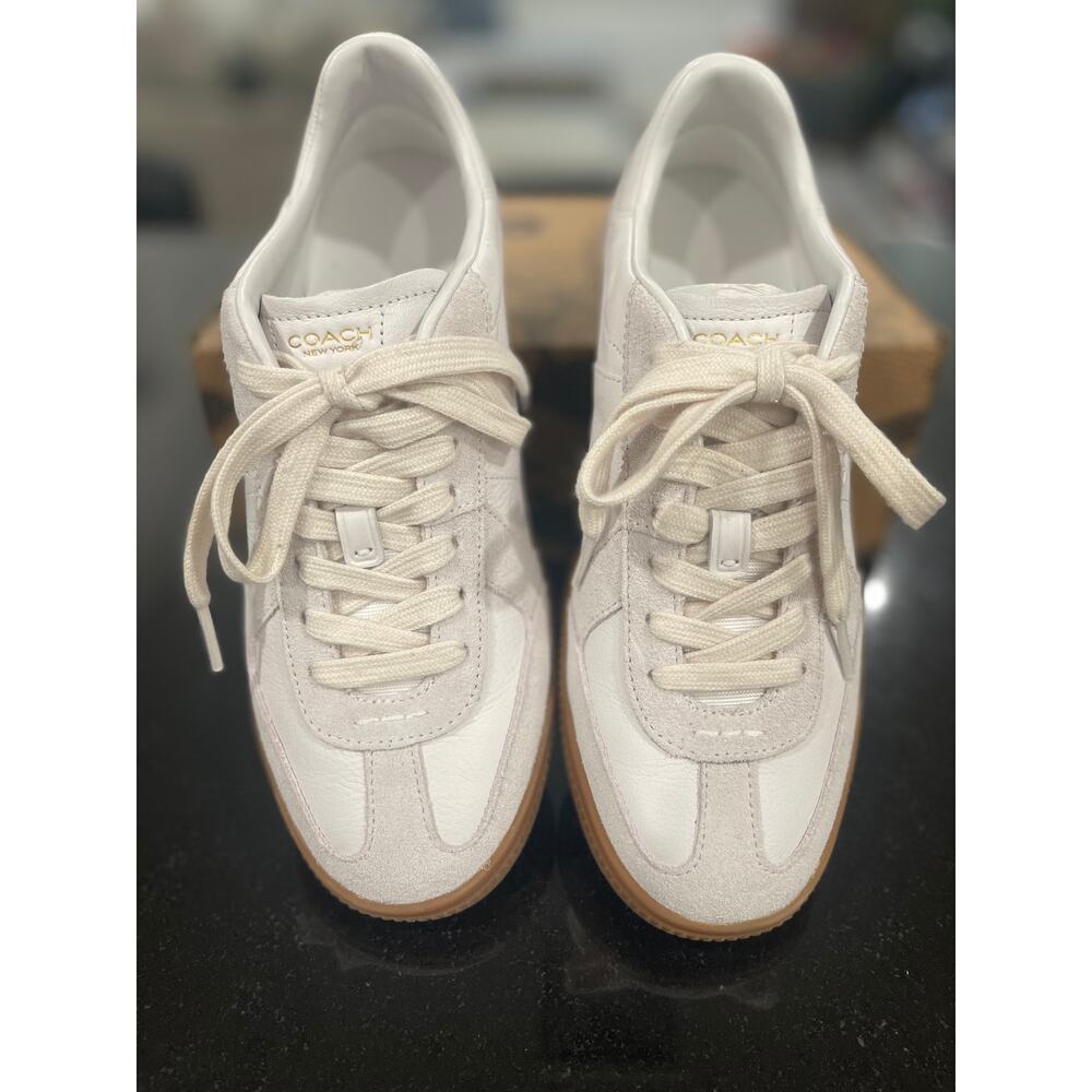 NWT Coach Ellis Sneaker Optic White Size 8B Leather Low Top CAQ33